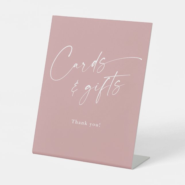 Skriptkarten und Geschenke Rosa Kinderdusche Sockelschild (Vorderseite)