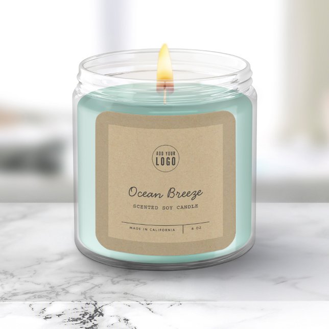 Skriptlinien Hinzufügen von Logo-Border-Kraft-Prod Quadratischer Aufkleber (Von Creator hochgeladen)