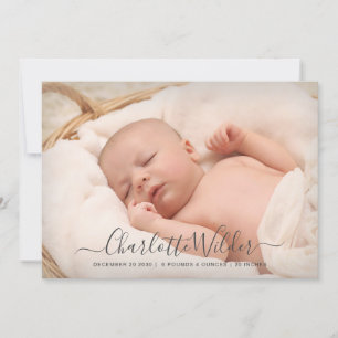 Skriptname Foto Geburtsankündigung