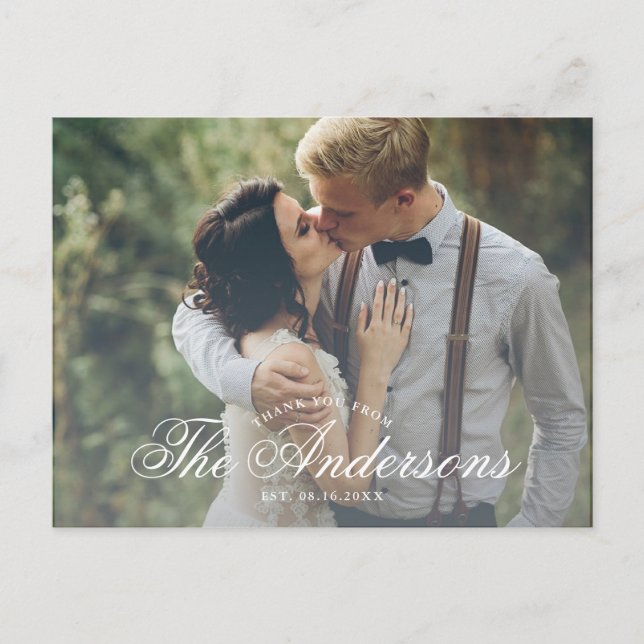 Skriptname Foto Vielen Dank Post Card Postkarte (Vorderseite)