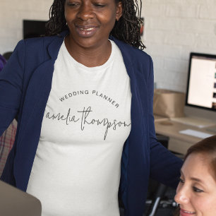 Skriptname für Hochzeitplaner, beliebiger Farbtext T-Shirt
