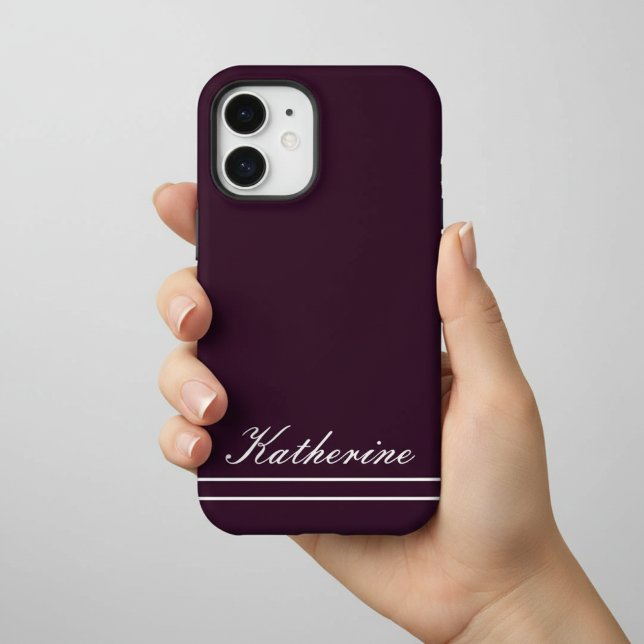 Skriptname Minimalist Plum iPhone 16 Hülle (Von Creator hochgeladen)