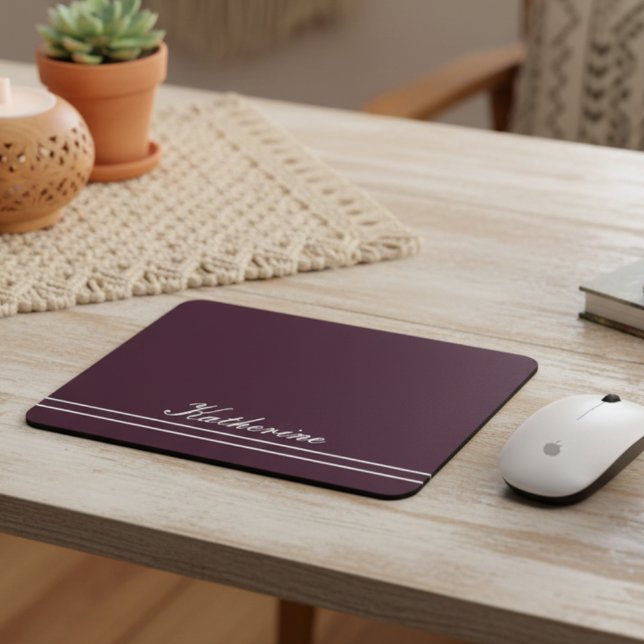 Skriptname Minimalistischer Pflaume Mousepad (Von Creator hochgeladen)
