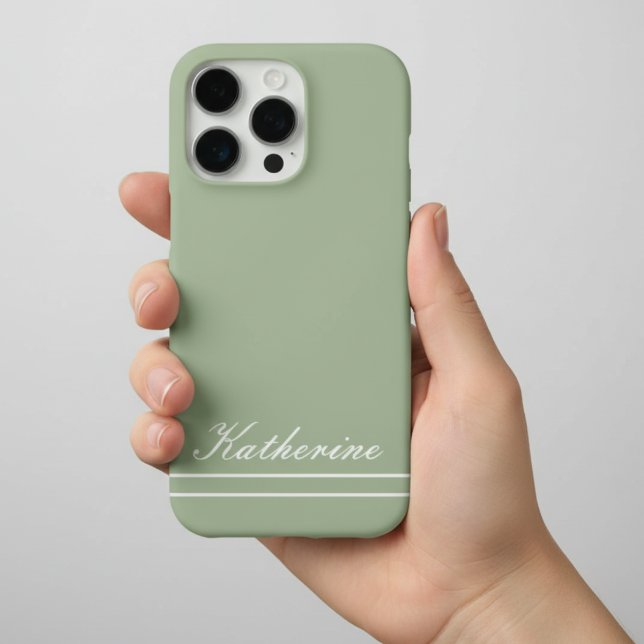 Skriptname Minimalistisches Grün Eukalyptus Case-Mate iPhone Hülle (Von Creator hochgeladen)