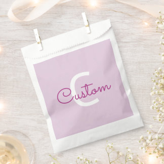 Skriptname & Monogramm | Magenta & Helllila Geschenktütchen
