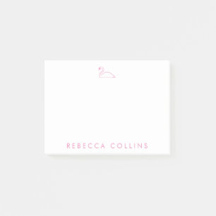 Skriptname, Swan, Pink anpassen Post-it Klebezettel