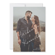 Skriptnamen Foto Save the Date Vellum Overlay