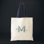 Skriptnavyblau personalisierte Brautjunggeschenk Tragetasche<br><div class="desc">Hell marineblaue personalisierte Brautjungfrau. Niedliche und besondere Geschenke für Brautmädchen.</div>