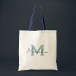 Skriptnavyblau personalisierte Brautjunggeschenk Tragetasche<br><div class="desc">Hell marineblaue personalisierte Brautjungfrau. Niedliche und besondere Geschenke für Brautmädchen.</div>