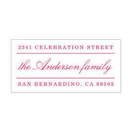 SkriptRücksendeadresse für klassische Familienname Permastempel