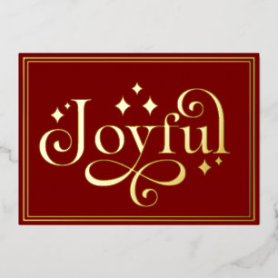 Skripttypografie Burgurent Gradient Custom Real Folien Feiertagskarte