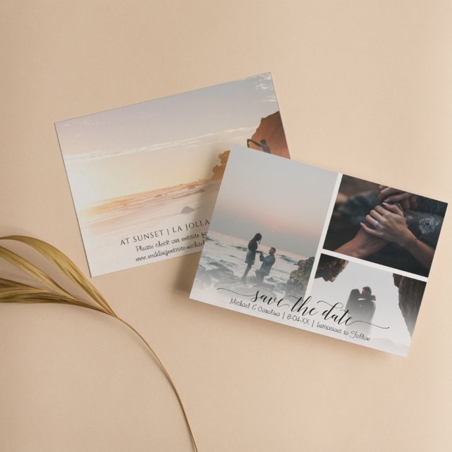 Skripttypografie Save the Date 4 FotoCollage (Von Creator hochgeladen)