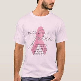 Skriptur rosa Ribbon Brustkrebs Bewusstsein T-Shirt