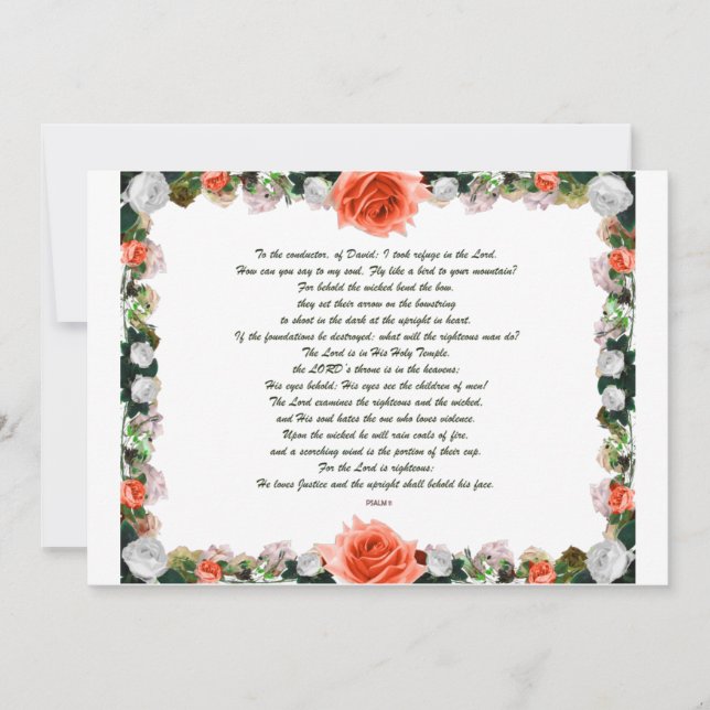 Skripture, Psalm 11, Botanic Einladung (Vorderseite)
