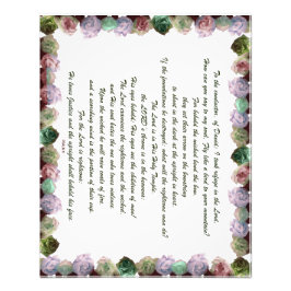 Skripture, Psalm 11, Colorful Roses Fotodruck