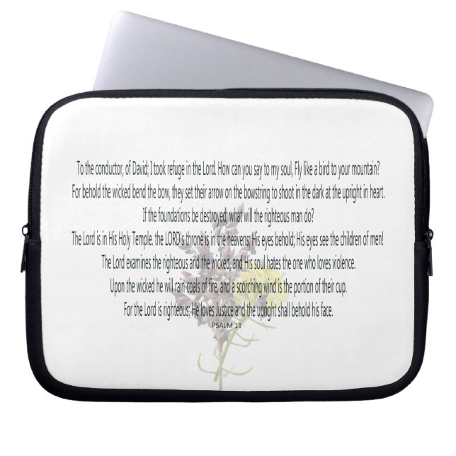 Skripture, Psalm 11, Laptopschutzhülle (Vorderseite)