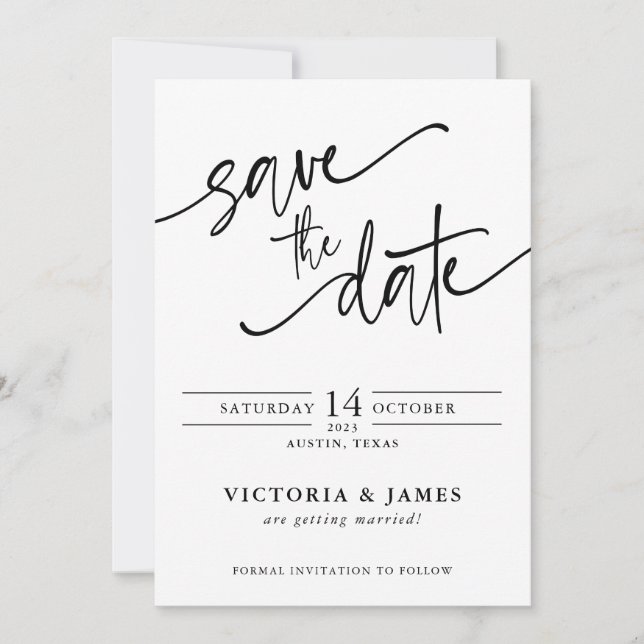 SkriptWedding Save the Date Einladung (Vorderseite)