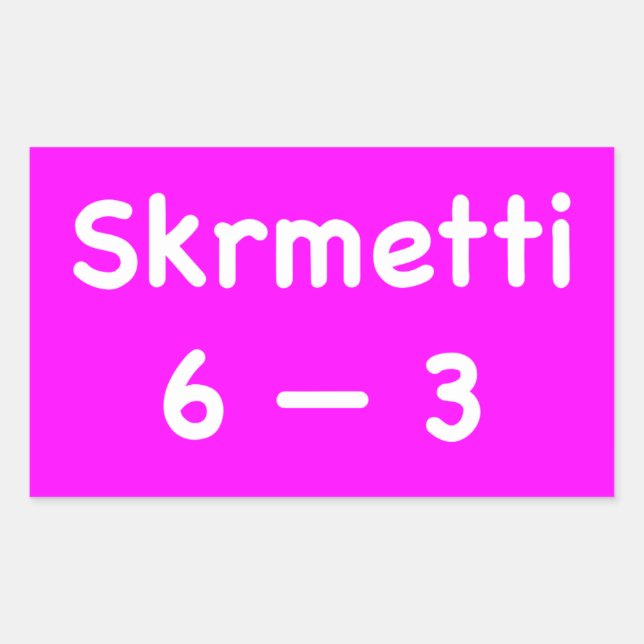 Skrmetti 6-3 rechteckiger aufkleber (Vorderseite)