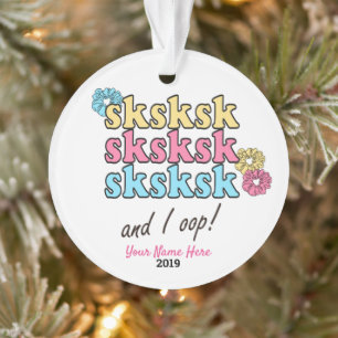sksksk und ich Oop Personalisiert Girl Style Gesch Ornament