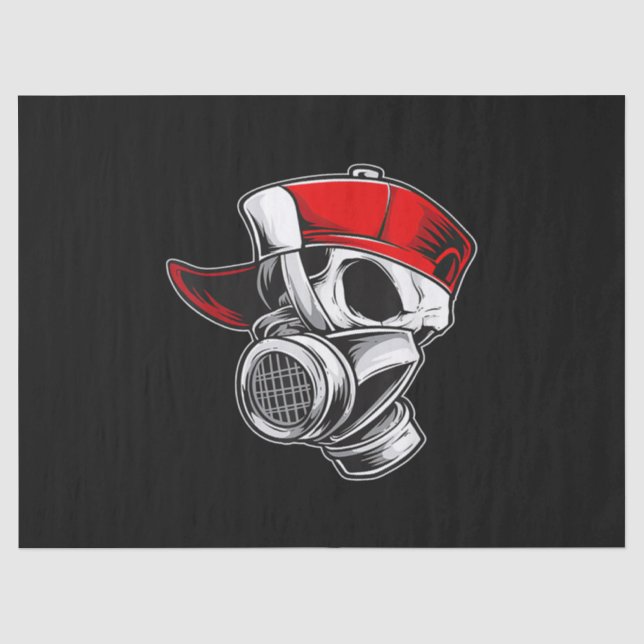 Skul Mask Baseball Cap Graffiti Boy Phantastisch Seidenpapier (Vorderseite)