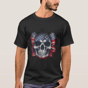 Skull 4. Juli American Patriotic Independence USA T-Shirt