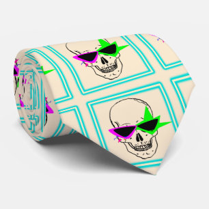 SKULL 80er STYLE Krawatte