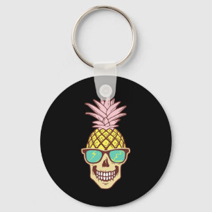 Skull Ananas Fruit Sungles Hawaiian Aloha Beach Schlüsselanhänger