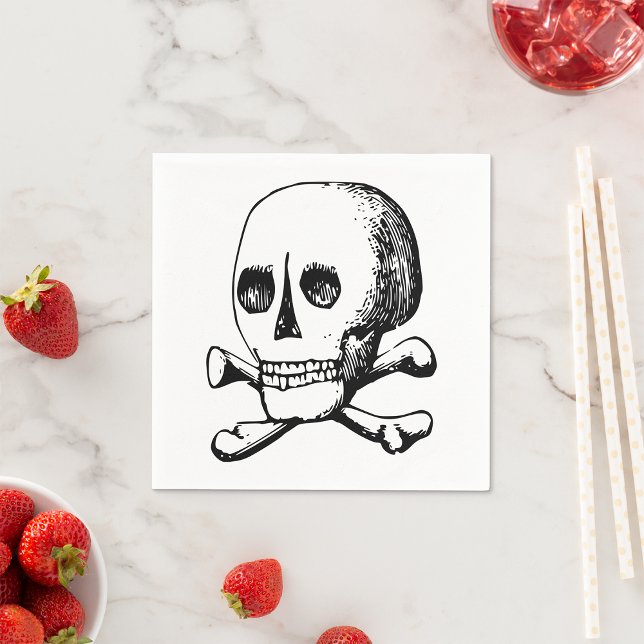 Skull and Bones Paper Napkins Serviette (Von Creator hochgeladen)