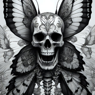 Skull and Butterflies Schnitt Paper Seidenpapier