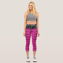 Skull and Crossbones  Capri Leggings