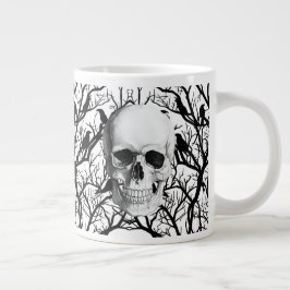 Skull and Crows Halloween Jumbo-Tasse