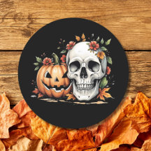 Skull and Pumpkin Art