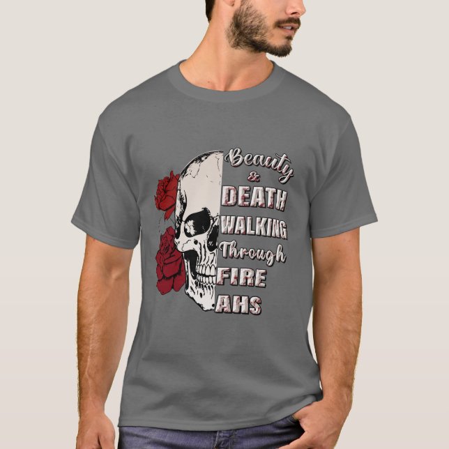 Skull and Rose Graphic Shirt – Gothic Quote Tee (Vorderseite)