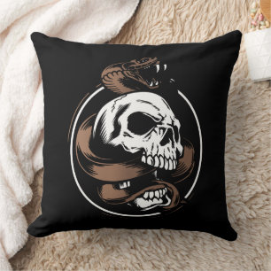 Skull and Snake Design: Das Schicksal ereilen Kissen
