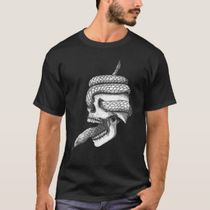 Skull and Snake Ideas for Goth Emo Men Women T-Shirt