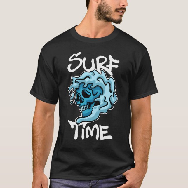 Skull and Wave streetwear T-Shirt (Vorderseite)