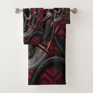 Skull Ars Longa Vita Brevis Badhandtuch Set