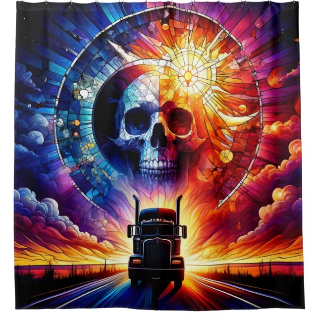 Skull Art Duschvorhang (Vorderseite)