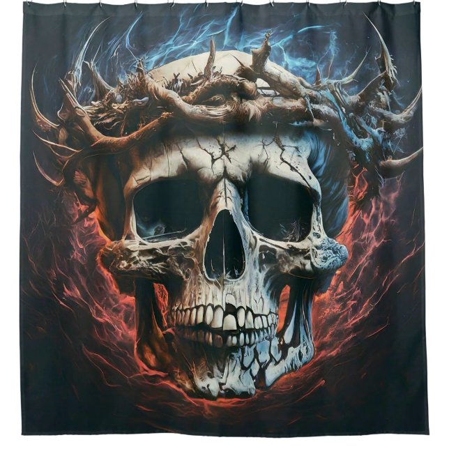 Skull Art Duschvorhang (Vorderseite)