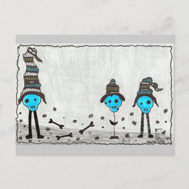 SKuLL ArT - Maßgeschneidert Postkarte (Vorderseite)