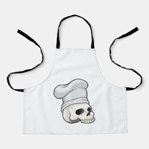 Skull as Cook with Chef hat Schürze