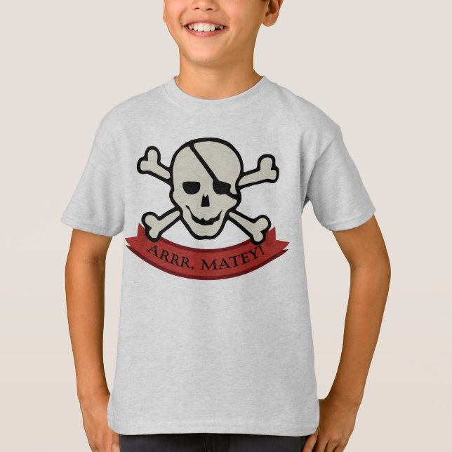 Skull - Ash Kids' Basic Hanes Tagless T - Shirt (Vorderseite)