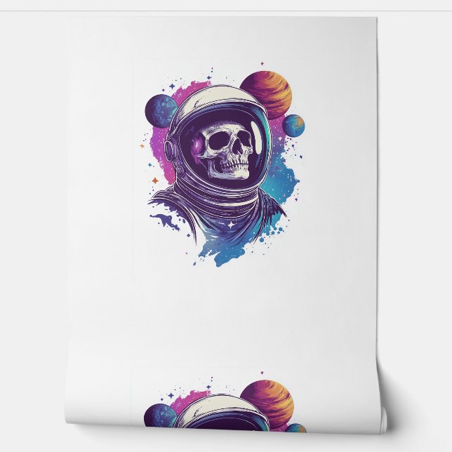 Skull Astronaut Explorer Tapete (Abrollen)