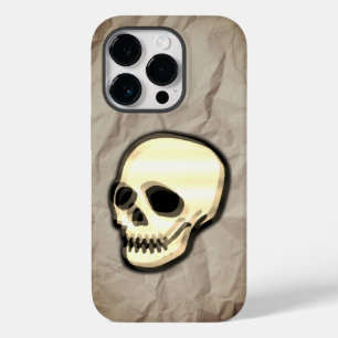 Skull auf Papiertextur Hintergrund Case-Mate iPhone 14 Pro Hülle