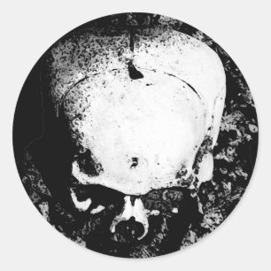 Skull-Aufkleber Runder Aufkleber