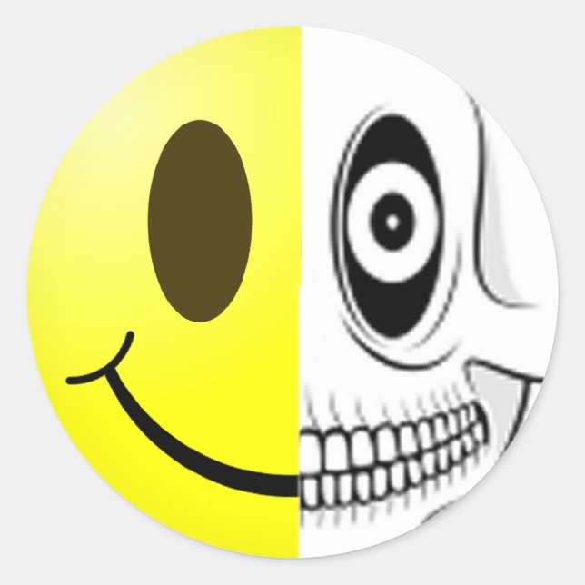 Skull-Aufkleber Runder Aufkleber (Vorderseite)