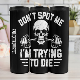 Skull Barbell Spott mich nicht Thermosbecher