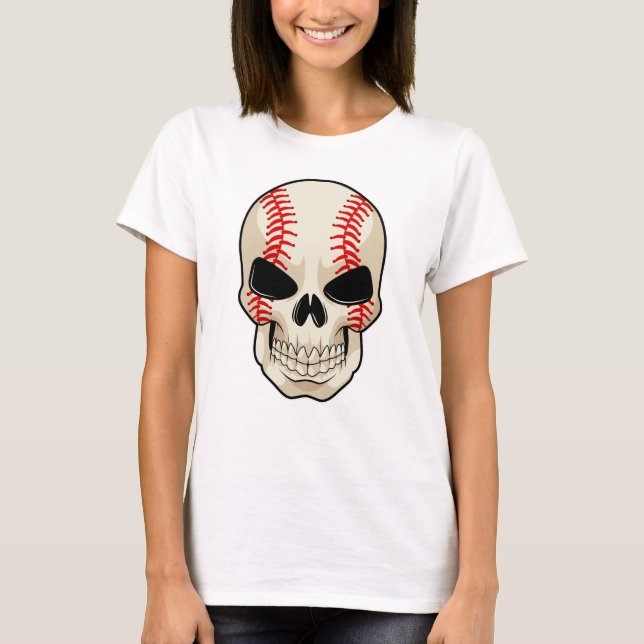 Skull Baseball Sports T-Shirt (Vorderseite)