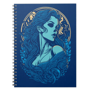 Skull Beauty Gothic Portrait Notizblock