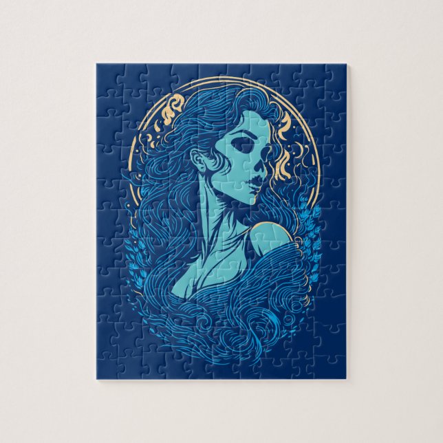 Skull Beauty Gothic Portrait Puzzle (Vertikal)
